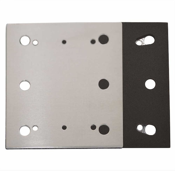 Superior Pads And Abrasives 1/4 Sheet PSA 6 Holes Stick on Square Sanding Pad Replaces Makita OE No 158324-9 SPD17 - main
